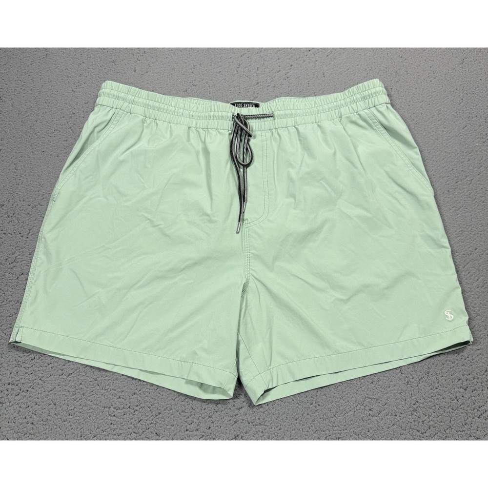 Todd Snyder Swim Shorts Mens XL Green Lined Elastic Waist Drawstring Quick Dry